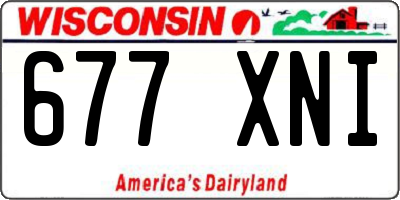WI license plate 677XNI