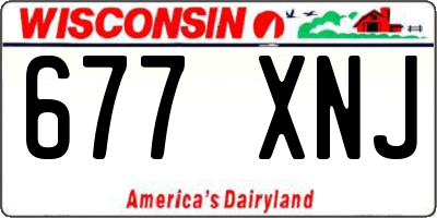 WI license plate 677XNJ