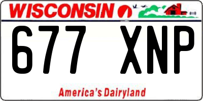 WI license plate 677XNP