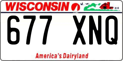 WI license plate 677XNQ