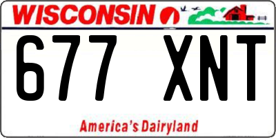 WI license plate 677XNT