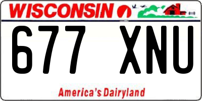 WI license plate 677XNU