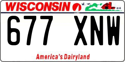 WI license plate 677XNW