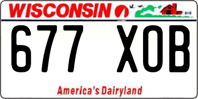WI license plate 677XOB