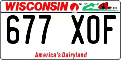WI license plate 677XOF