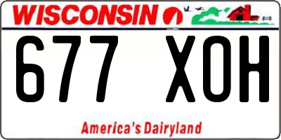 WI license plate 677XOH