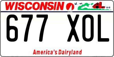 WI license plate 677XOL