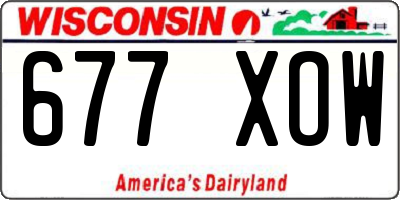 WI license plate 677XOW