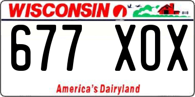 WI license plate 677XOX