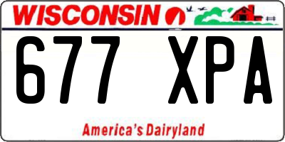 WI license plate 677XPA