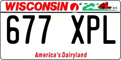 WI license plate 677XPL