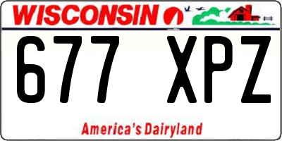 WI license plate 677XPZ