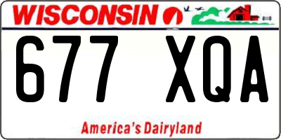 WI license plate 677XQA