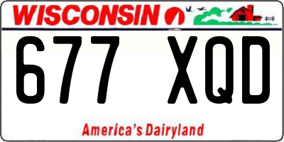 WI license plate 677XQD