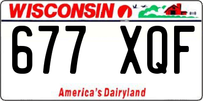 WI license plate 677XQF