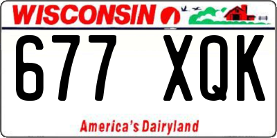 WI license plate 677XQK