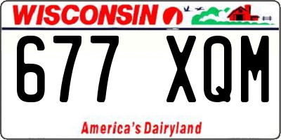WI license plate 677XQM