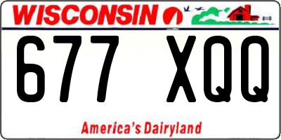 WI license plate 677XQQ
