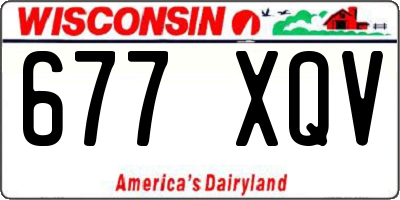 WI license plate 677XQV