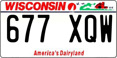 WI license plate 677XQW