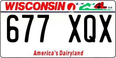 WI license plate 677XQX