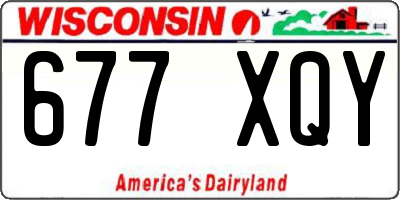WI license plate 677XQY