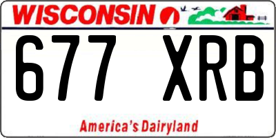 WI license plate 677XRB