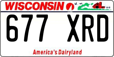 WI license plate 677XRD