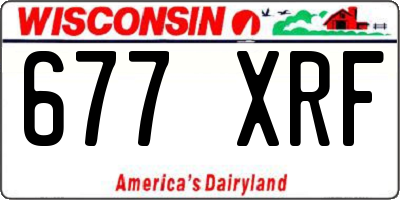 WI license plate 677XRF