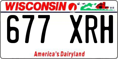 WI license plate 677XRH