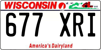 WI license plate 677XRI