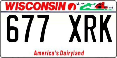 WI license plate 677XRK