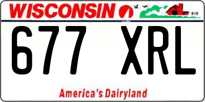 WI license plate 677XRL