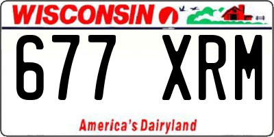 WI license plate 677XRM