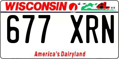 WI license plate 677XRN