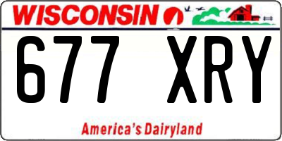 WI license plate 677XRY