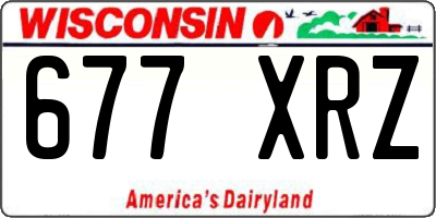 WI license plate 677XRZ
