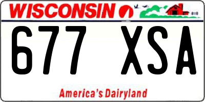 WI license plate 677XSA