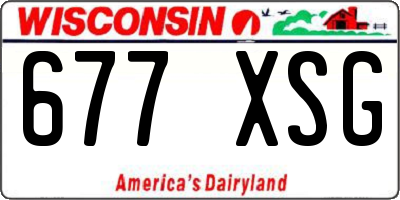 WI license plate 677XSG