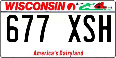 WI license plate 677XSH