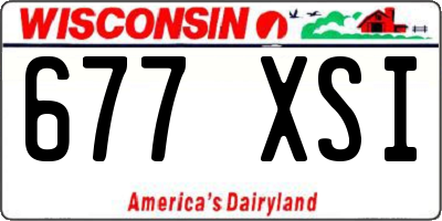 WI license plate 677XSI