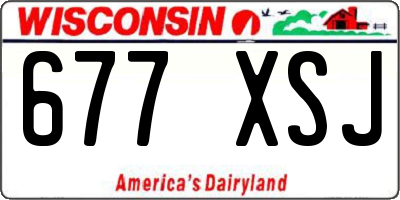 WI license plate 677XSJ