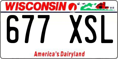 WI license plate 677XSL