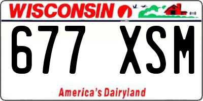 WI license plate 677XSM