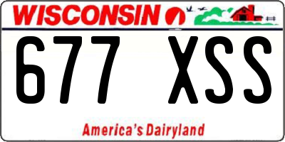 WI license plate 677XSS