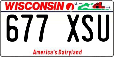 WI license plate 677XSU