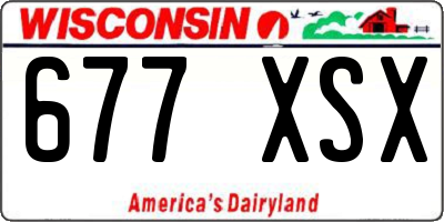 WI license plate 677XSX