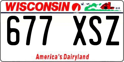 WI license plate 677XSZ