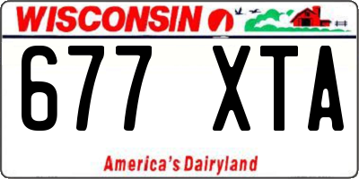 WI license plate 677XTA