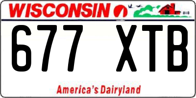 WI license plate 677XTB